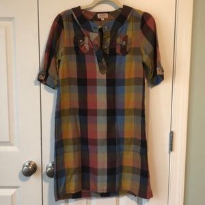 APC Madras Rainbow Checked dress Small
